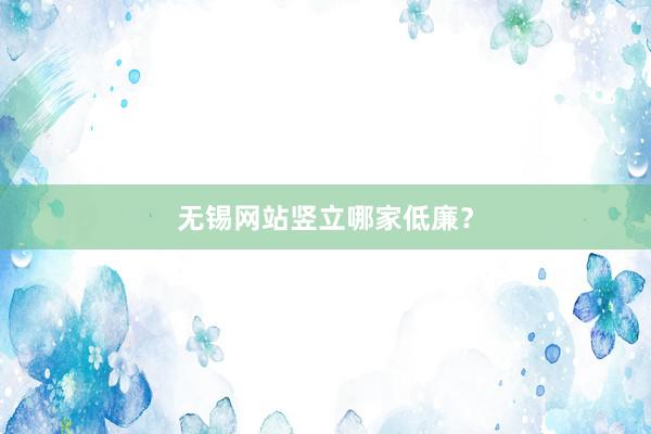 无锡网站竖立哪家低廉？